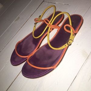 RARE Louis Vuitton runway lizard sandals 41/10